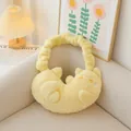 Schattige gele pluche schoudertas in de vorm van een kat met een zeer zachte textuur - Schoudertas Stijl / Geel