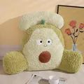 Cozy avocado-shaped plush backrest pillow for office chair, soft light green lumbar cushion - 50cm / Avocado