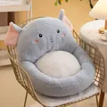 Simpatico cuscino per sedia in peluche a forma di elefante blu con schienale integrato - 55cm / Elefante