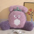 Soft purple sherpa fleece cartoon lumbar support pillow for office chairs and sofas - 50cm / Mangosteen