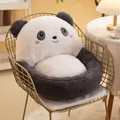 Simpatico cuscino da seduta in peluche panda con schienale per sedia da ufficio - 55cm / Panda