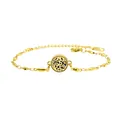 Elegant 12mm gold-plated stainless steel aromatherapy essential oil diffuser bracelet - Hollow Pattern (029) / 12mm / Gold