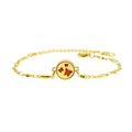 12mm gold stainless steel aromatherapy bracelet with red butterfly diffuser locket - Butterfly Pattern (036) / 12mm / Gold