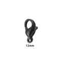Fermoir mousqueton noir en acier inoxydable 304 de 12 mm pour création de bijoux - 12mm / Noir