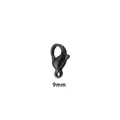 Fermoir mousqueton noir en acier inoxydable 304 de 9mm pour la création de bijoux - 9mm / Noir
