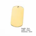 Polished gold stainless steel dog tag pendant for DIY jewelry making 5cm x 2.8cm - Gold Stainless Steel Tag - Large (WH003) / 1 Piece/Pack (5x2.8cm)