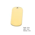 Polished gold stainless steel blank dog tag pendant for DIY jewelry making 4.5x2.5cm size - Gold Stainless Steel Tag - Small (WH004) / 1 Piece/Pack (4.5x2.5cm)
