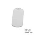 Polished stainless steel rectangular dog tag pendant for DIY jewelry making, 4x2.5x0.2cm - Silver Stainless Steel Tag (WH005) / 1 Piece/Pack (4x2.5cm)