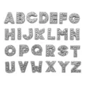Silver plated rhinestone alphabet slider beads A-Z set for DIY personalized jewelry - Letter A / 8mm / Matte White K