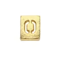 8mm frosted gold alloy hollow digit bead for DIY jewelry and wristbands accessory - Number 0