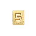8mm golden alloy hollow number 5 bead charm for DIY parking plate wristbands accessories - Number 5