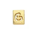 8mm frosted gold alloy hollow number bead charm for DIY jewelry making and wristbands - Number 6