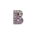 Perle lettre B en strass iridescent 10mm pour bijoux DIY et breloques de bracelet - Lettre B (Dépoli) / 10mm