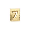 8mm matte gold alloy hollow number 7 slider charm for DIY wristbands and jewelry accessories - Number 7
