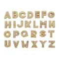 Set completo di 26 ciondoli con lettere in strass dorati per gioielli personalizzati - Set di Lettere A-Z