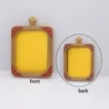 Pendentif boîte Ga'u Thangka tibétain en alliage montrant les vues avant et arrière - Boîte Thangka en Alliage TK42 (Or) / Or