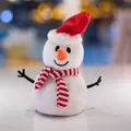 Wendbare Weihnachts-Schneemann-Plüschpuppe mit Weihnachtsmütze und Schal, Geschenk. - Schneemann / 20cm / Weiß