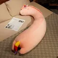 Süßes rosa Einhorn langes Plüschkissen geschwungenes Tierschlafkissen fürs Bett - Rosa / 100 cm