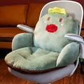Cute green cactus plush seat cushion with integrated backrest for office desk chairs - Regular Fit / 55*50cm / Green Dinosaur