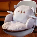 Soft heated plush koala seat cushion with backrest and armrests for office chair - Regular Fit / 55*50cm / Grey Koala