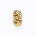 8mm gold-colored rhinestone number 3 charm for DIY jewelry - Number 3