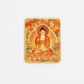 Pendentif Thangka bouddhiste tibétain en alliage avec peinture en relief 3D cœur - TK46 Amitabha Bouddha (Cœur en Relief)