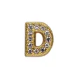 8mm goldener Strass-Buchstabe D Perle für DIY-Armbänder und Schmuckzubehör - Buchstabe D / 8mm / Gold