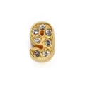 8mm gold alloy number 9 charm with clear rhinestones for DIY jewelry - Number 9