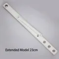 White faux leather double-layer snap wristband, 23cm extended version for DIY accessories - Extended Style (White) / 23cm Size