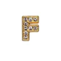Perla con strass dorati da 8 mm con lettera F per gioielli DIY - Lettera F