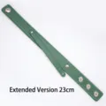 Extended 23cm green faux leather bracelet with adjustable silver snap buttons closure - Extended Style (Dark Green) / 23cm Size