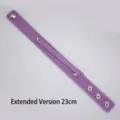 Purple faux leather double-layer bracelet, extended version 23cm length, snap closure - Extended Style (Purple) / 23cm Size
