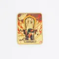 Pendentif en relief Thangka tibétain en alliage avec gravure détaillée de divinité en 3D - TK50 Manjushri (Cœur en Relief)