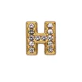 Ciondolo a forma di lettera H in oro con strass 8mm per gioielli fai da te bracciale - Lettera H