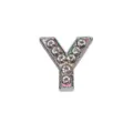 Ciondolo lettera Y con strass iridescenti per bracciali DIY da 10 mm - Lettera Y (Satinato)