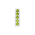 Perla a forma di lettera con strass verde chiaro 8mm per gioielli fai da te - Lettera I