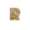 Perla con lettera R in strass dorato da 8 mm per braccialetti di gioielli fai da te personalizzati - Lettera R