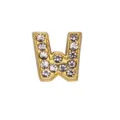 Ciondolo lettera W dorato da 8 mm con strass per la creazione di gioielli fai da te bracciali - Lettera W