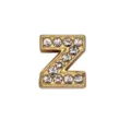 Perla a lettera Z dorata con strass 8mm per gioielli DIY e bracciali personalizzati - Lettera Z