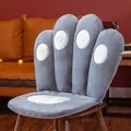 Morbido cuscino per sedia in peluche grigio a forma di zampa di gatto con schienale - 95cmx45cm (Stile Regolare) / Grigio