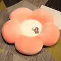 Soft gradient peach flower petal plush cushion pillow with butterfly embroidery - 60*60cm / Pink Floral
