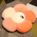 Cojín de felpa con forma de pétalo de flor naranja degradado y bordado de caracol - Flor Rosa Degradada