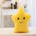 Adorable oreiller en peluche jaune en forme d'étoile avec un joyeux smiley mignon - Étoile Jaune
