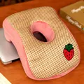 Almohada de siesta de espuma viscoelástica rosa con parche de fresa para oficina - Fresa