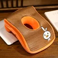 Almohada de siesta de espuma viscoelástica con ratán de hielo y felpa naranja - Conejo Zanahoria