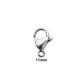 Fermoir mousqueton premium 11mm en acier inoxydable pour création de bijoux DIY - 11mm / Acier