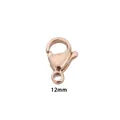 Fermoir mousqueton 12mm en acier inoxydable or rose pour bijoux - 12mm / Or rose