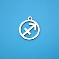Stainless steel Sagittarius zodiac pendant with mirror finish for DIY jewelry making - Sagittarius