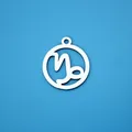 Stainless steel circular Capricorn zodiac pendant charm for DIY jewelry making - Capricorn