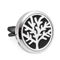 Clip difusor de aromaterapia para coche de metal de 30mm con diseño de árbol hueco - Estilo Calado Árbol de la Vida (HG054) / 10 Piezas